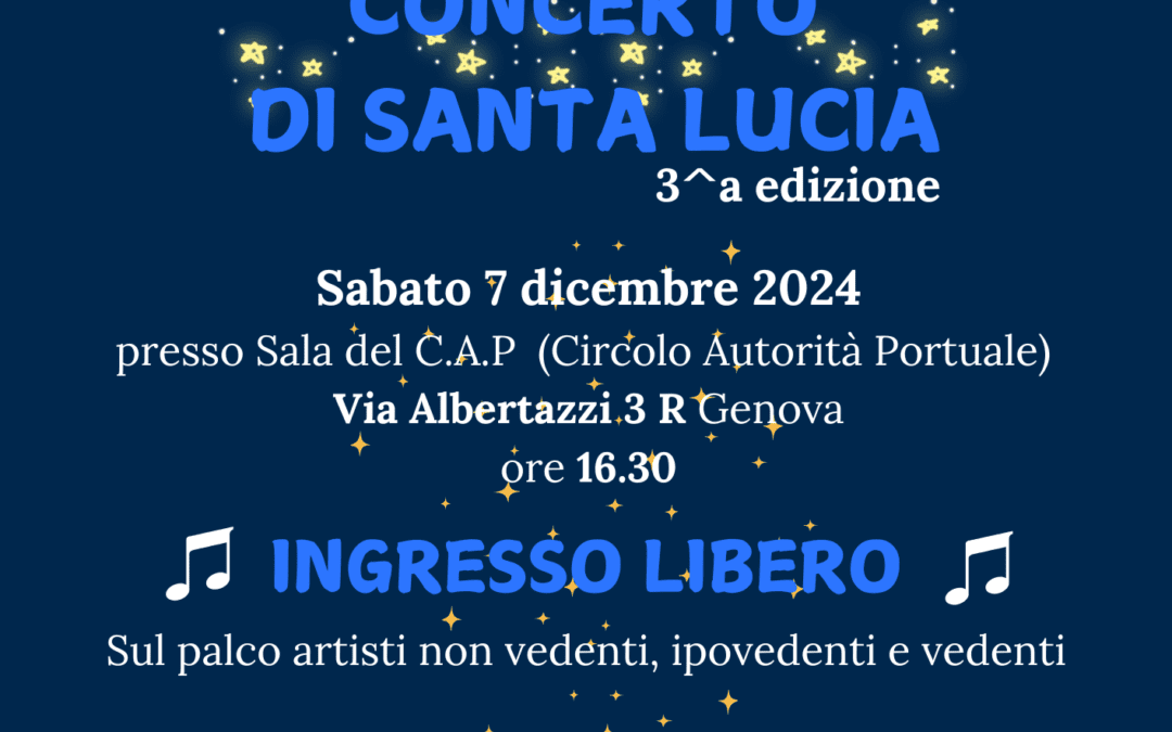 Concerto di Santa Lucia – sabato 7 dicembre 2024